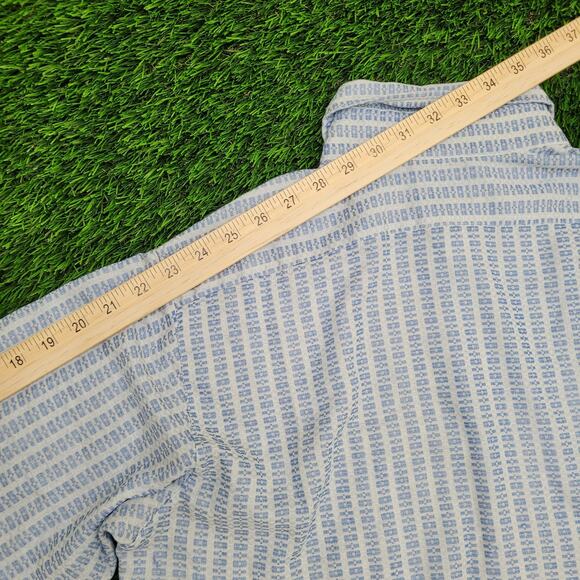 Vintage 70s Disco MOD Shirt Medium 22x30 Long-Tails USA - Picture 3 of 10